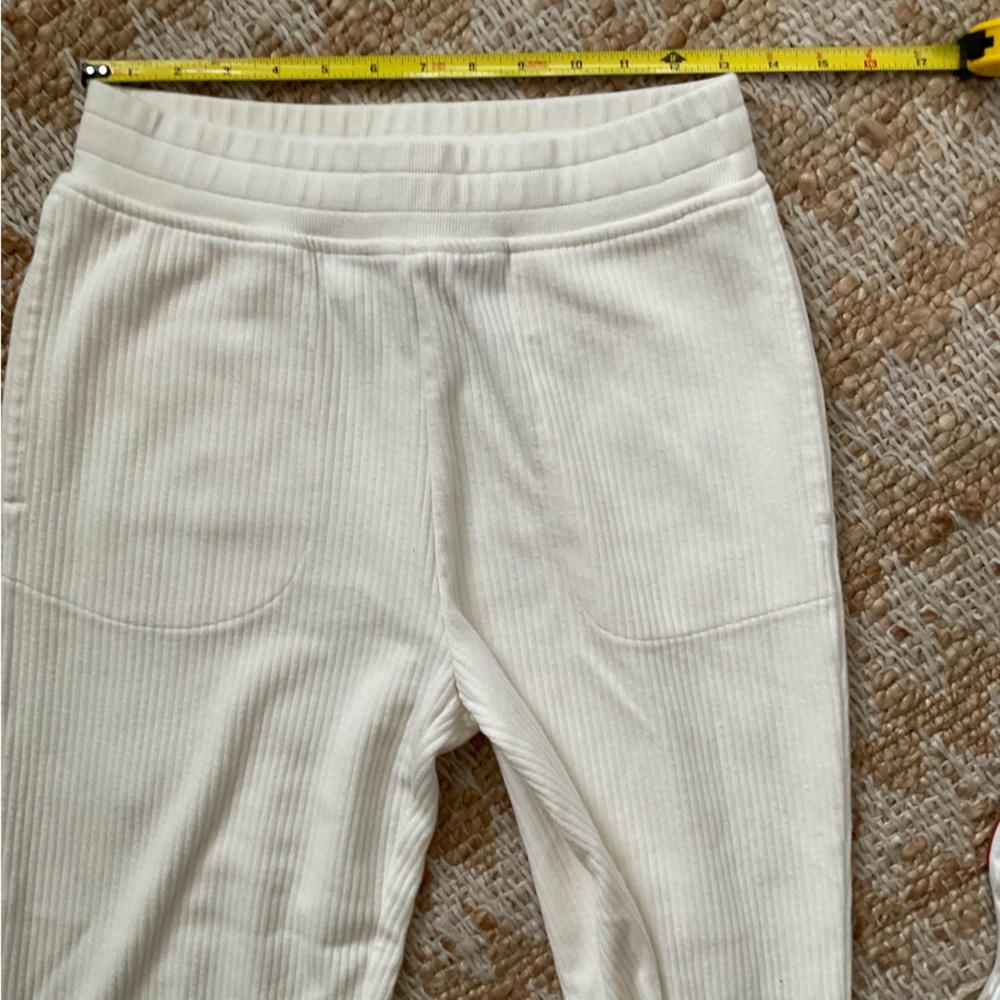 Varley White Ribbed Track Pants - Picture 7 of 7